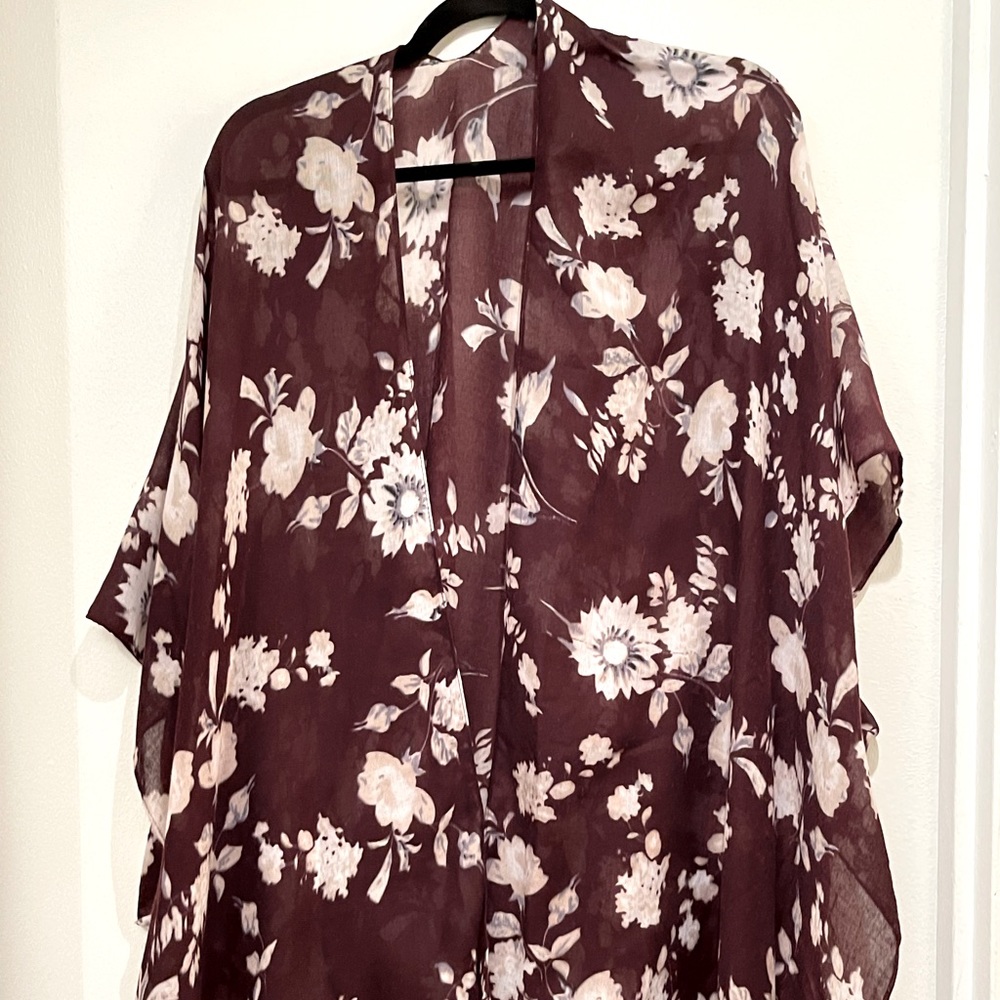 Burgundy kimono
